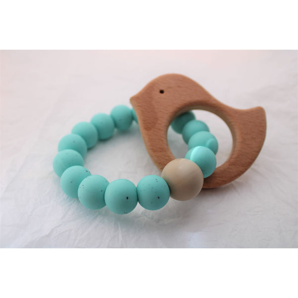 Beech Shape & Silicone Bead Teether