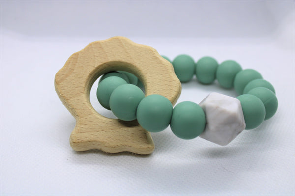 Beech Shape & Silicone Bead Teether