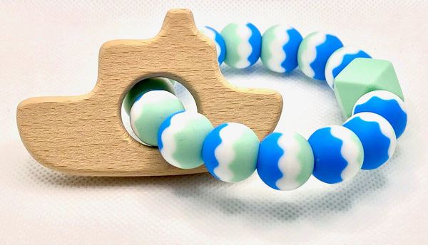 Beech Shape & Silicone Bead Teether